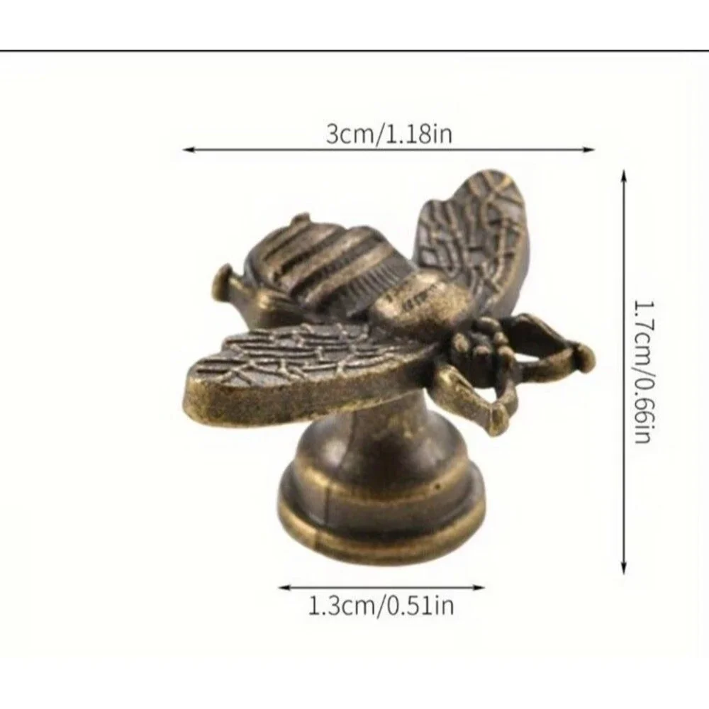 2-Piece Bumble Bee Alloy Cabinet Knobs Decorative Bronze Drawer & Dresser Pulls